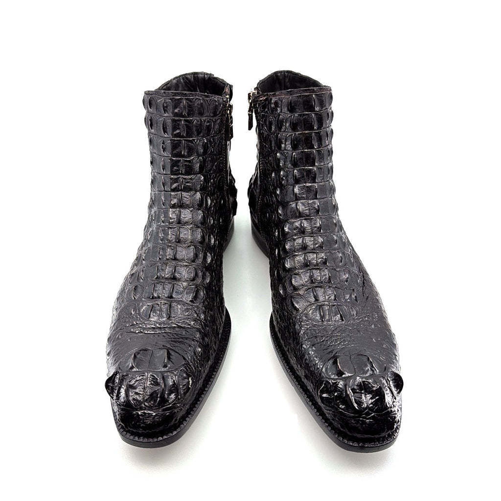 Maurice El Paso Hornback Custom Made Alligator Boot Black