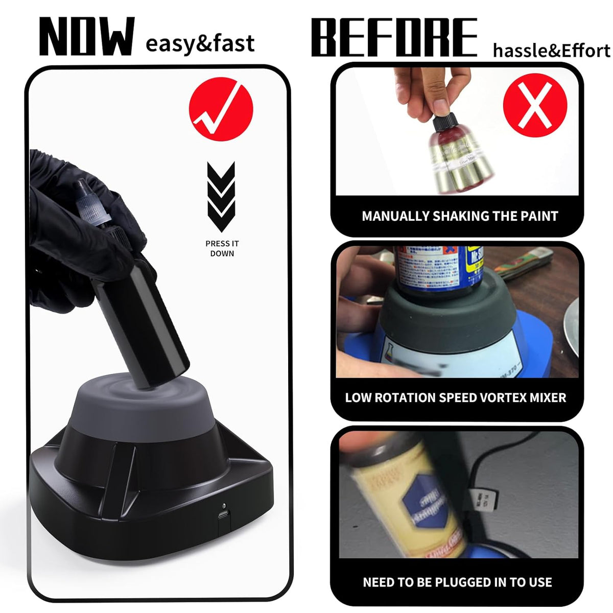INKSOUL® VM-300 Mini Vortex Mixer 10000RPM Lab Mixer