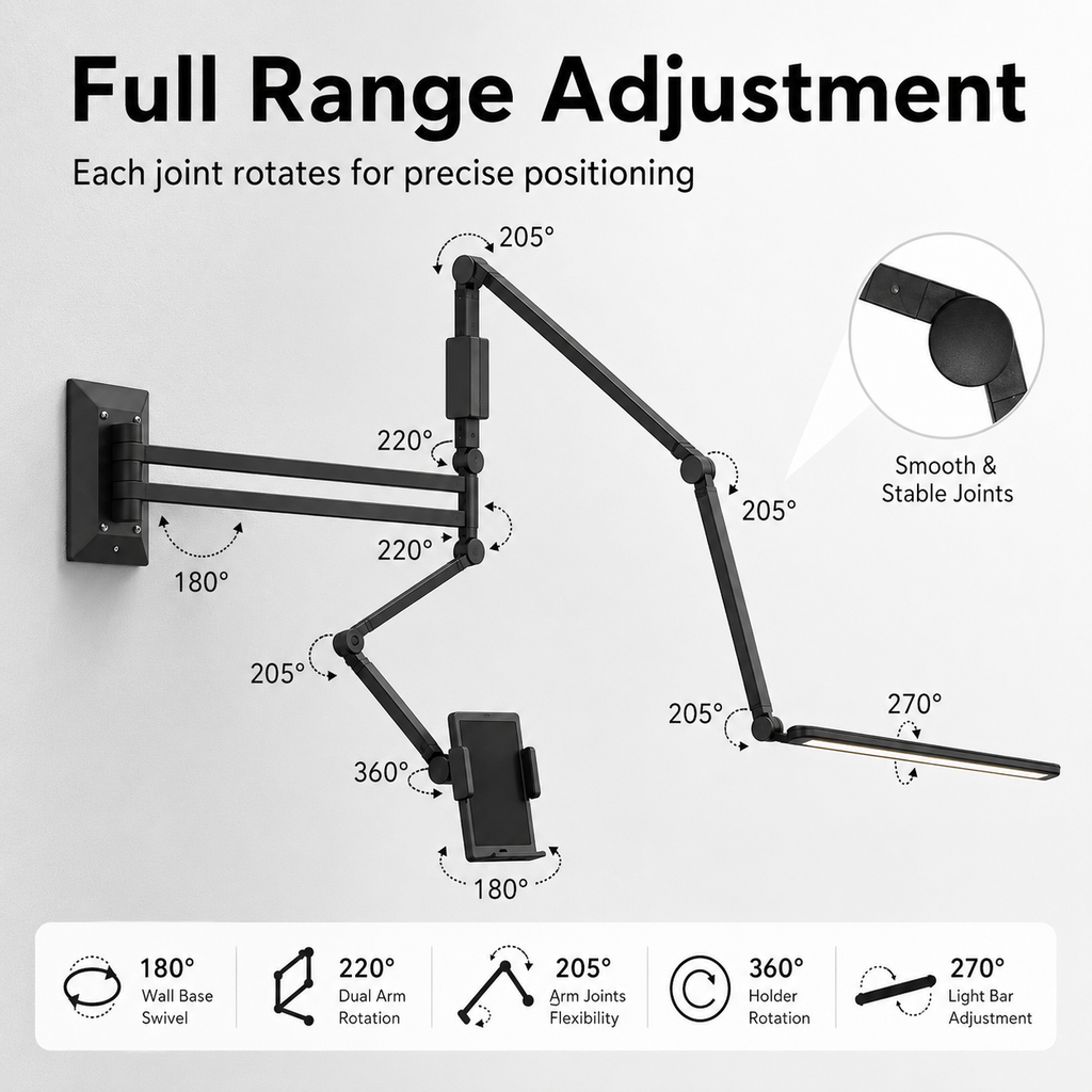 Multifunctional and Foldable work lamp---Wall mounted light