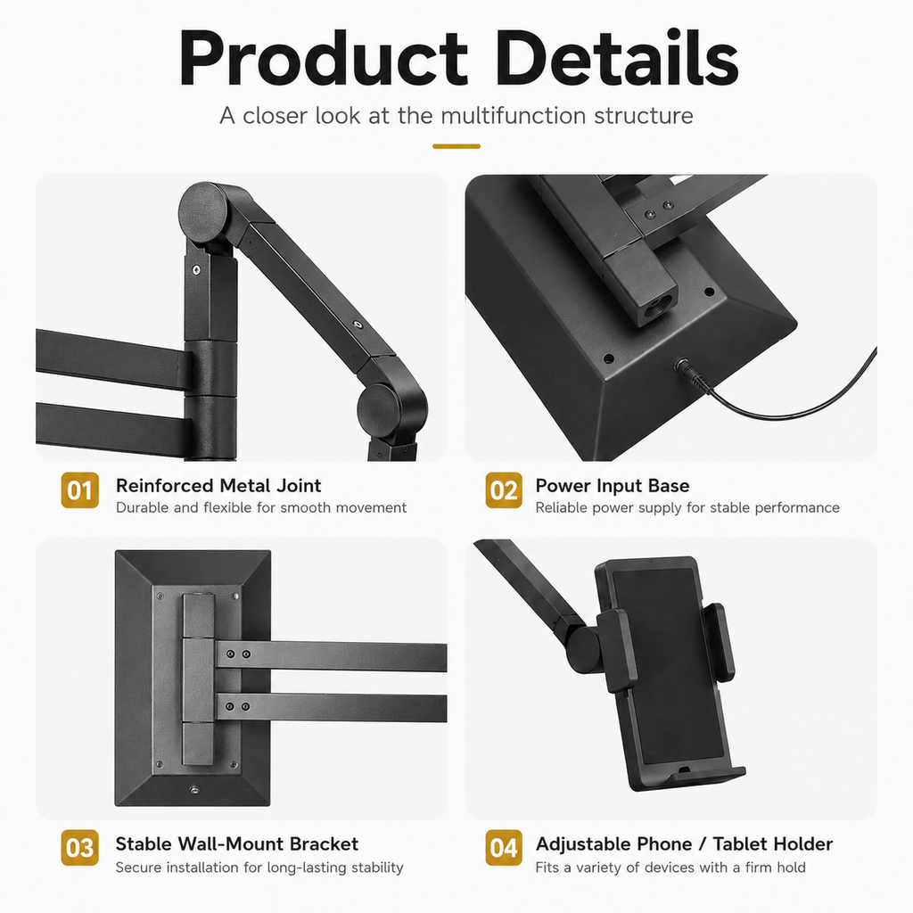 Multifunctional and Foldable work lamp---Wall mounted light